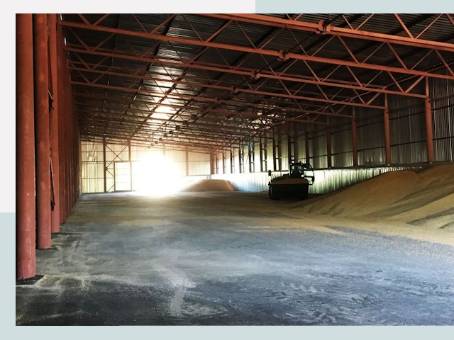 Строительство зернохранилищ в Карталах