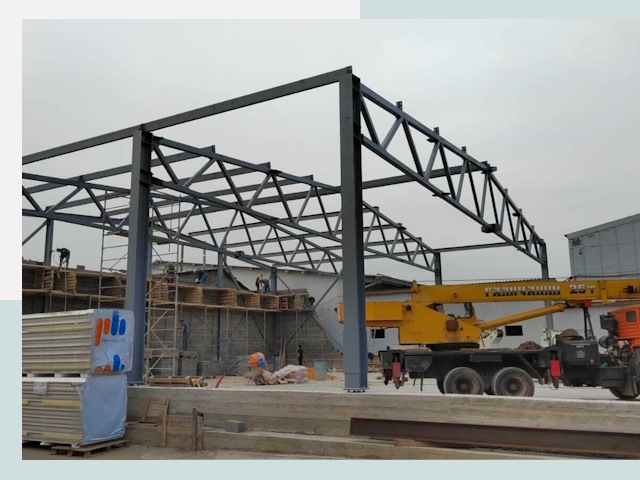 Строительство цехов в Карталах