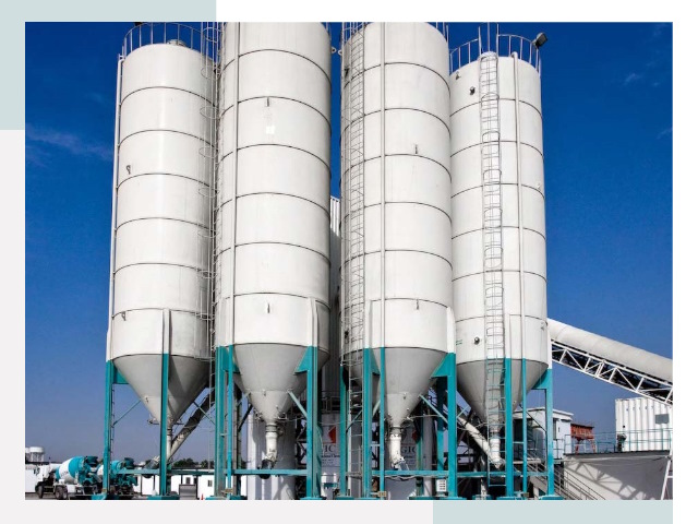 Строительство цементных силосов в Карталах
