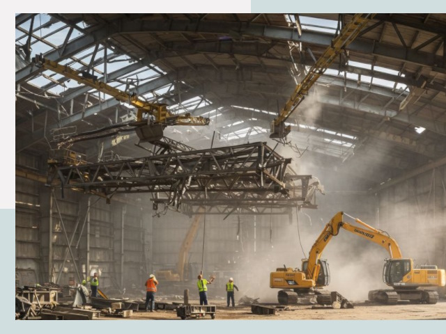 Демонтаж ангаров в Карталах от 626 руб. за м²